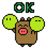 Pixel Pig sticker #6482993