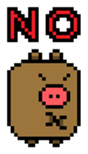 Pixel Pig sticker #6482994
