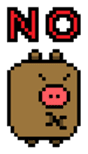 Pixel Pig sticker #6482994