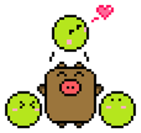 Pixel Pig sticker #6482997
