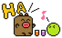 Pixel Pig sticker #6483000