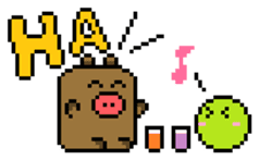Pixel Pig sticker #6483000