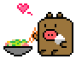 Pixel Pig sticker #6483002