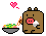 Pixel Pig sticker #6483002