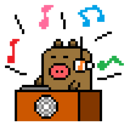Pixel Pig sticker #6483004