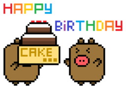Pixel Pig sticker #6483007