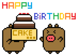 Pixel Pig sticker #6483007
