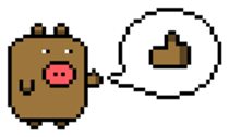 Pixel Pig sticker #6483011
