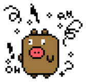Pixel Pig sticker #6483012