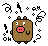 Pixel Pig sticker #6483012