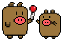 Pixel Pig sticker #6483015