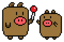 Pixel Pig sticker #6483015