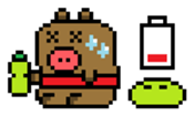 Pixel Pig sticker #6483019
