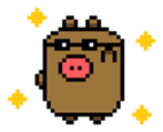 Pixel Pig sticker #6483021