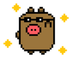 Pixel Pig sticker #6483021