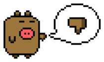 Pixel Pig sticker #6483024