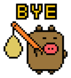 Pixel Pig sticker #6483029