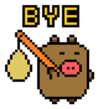 Pixel Pig sticker #6483029