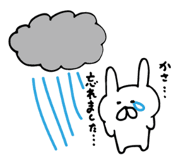 rainy rabbit sticker #6484766