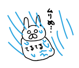 rainy rabbit sticker #6484783