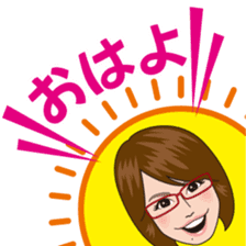 Cheerful Happy Girl FUKU YUMI sticker sticker #6486997