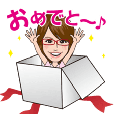 Cheerful Happy Girl FUKU YUMI sticker sticker #6487006
