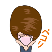 Cheerful Happy Girl FUKU YUMI sticker sticker #6487008