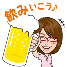 Cheerful Happy Girl FUKU YUMI sticker sticker #6487010