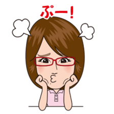 Cheerful Happy Girl FUKU YUMI sticker sticker #6487018