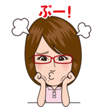 Cheerful Happy Girl FUKU YUMI sticker sticker #6487018