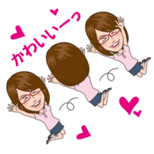 Cheerful Happy Girl FUKU YUMI sticker sticker #6487025