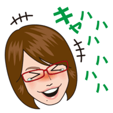 Cheerful Happy Girl FUKU YUMI sticker sticker #6487029