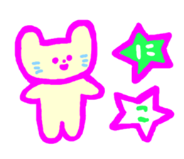Neon Cat sticker #6487733