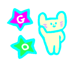 Neon Cat sticker #6487738
