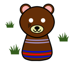 Cute kokeshi doll animals Part 1 sticker #6488198