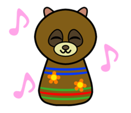 Cute kokeshi doll animals Part 1 sticker #6488216