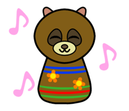 Cute kokeshi doll animals Part 1 sticker #6488216