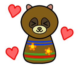 Cute kokeshi doll animals Part 1 sticker #6488217