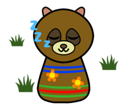 Cute kokeshi doll animals Part 1 sticker #6488218