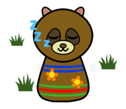 Cute kokeshi doll animals Part 1 sticker #6488218