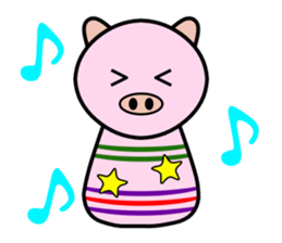 Cute kokeshi doll animals Part 1 sticker #6488224