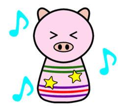 Cute kokeshi doll animals Part 1 sticker #6488224