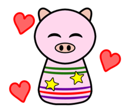 Cute kokeshi doll animals Part 1 sticker #6488225