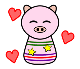 Cute kokeshi doll animals Part 1 sticker #6488225