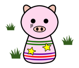 Cute kokeshi doll animals Part 1 sticker #6488226