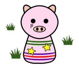 Cute kokeshi doll animals Part 1 sticker #6488226