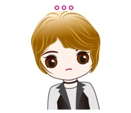 Boyish cute girl sticker #6489086