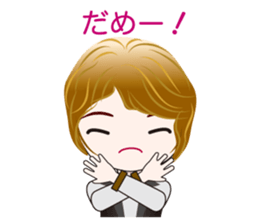 Boyish cute girl sticker #6489088