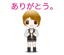 Boyish cute girl sticker #6489093