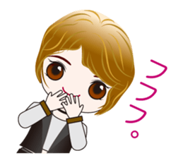Boyish cute girl sticker #6489100
